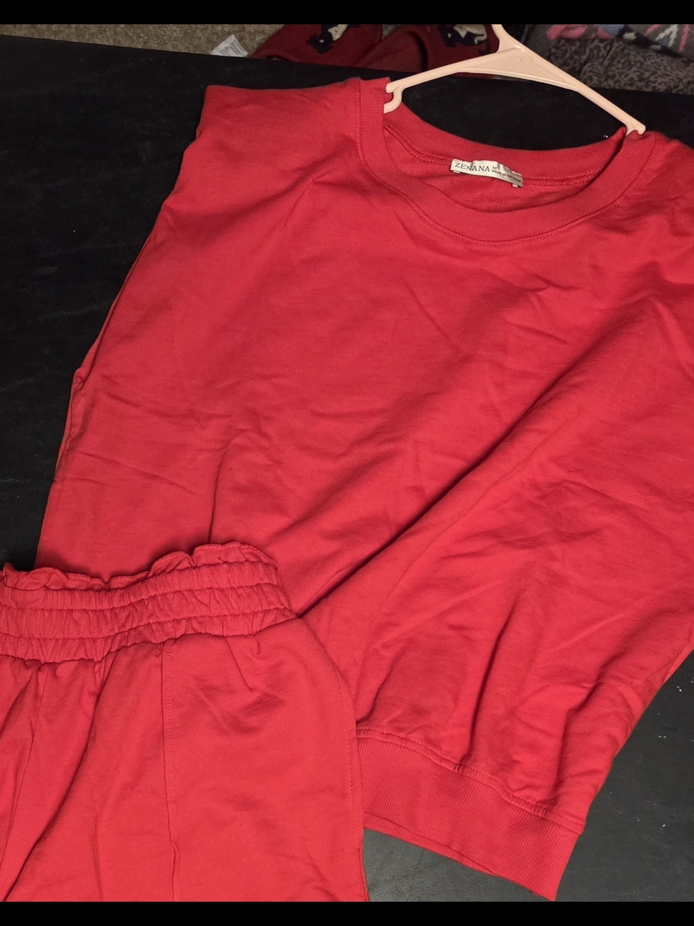Zenana Outfitters Red Two-Piece Set